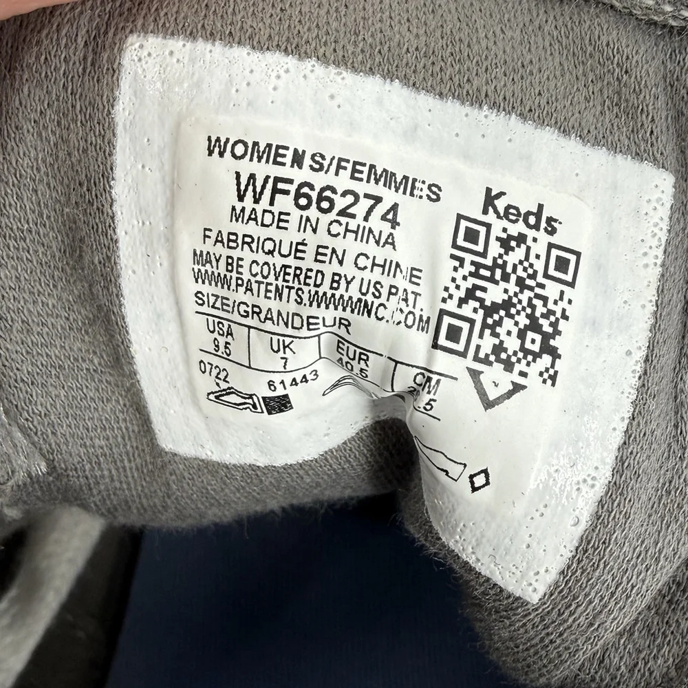 Keds Women's Gray Core COURTY II Jersey Sneaker Size 9.5